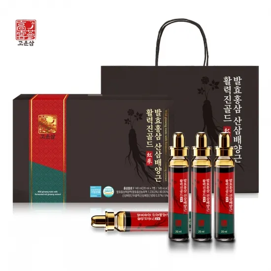 발효홍삼 산삼배양근 활력진골드 앰플 20ml 7병
