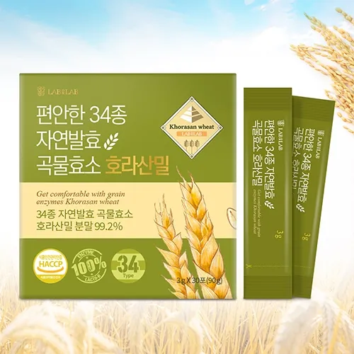 랩온랩 편안한 카무트 유산균 효소스틱 3g x 30포입