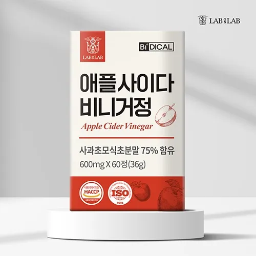 랩온랩 오가닉산 애사비 애플사이다 비니거 사과초모식초 600mg 60정