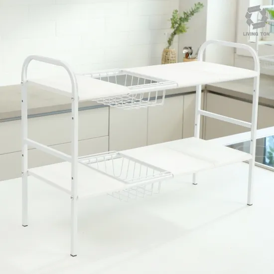 리빙톤 다용도 길이조절 하부장 정리 2단선반