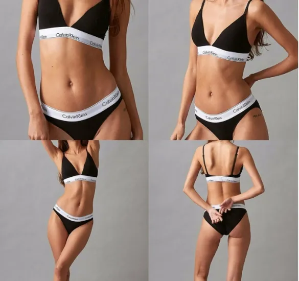 캘빈클라인 언더웨어 상하세트 브라 QF5650 팬티 F3787 블랙 그레이