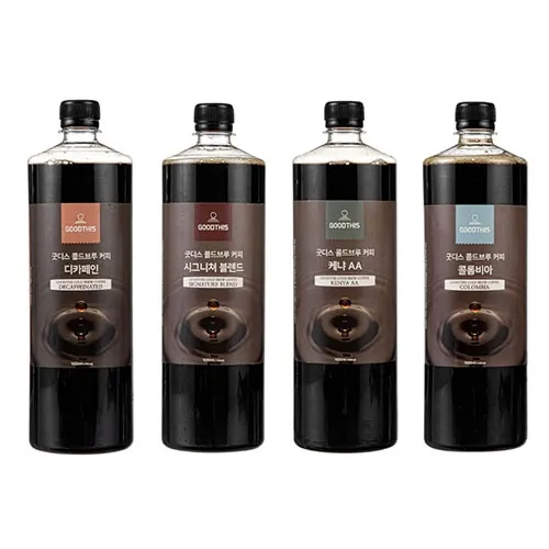 굿디스 콜드브루 커피 1L 시그니쳐블렌드 콜롬비아 케냐AA 디카페인 외 다양