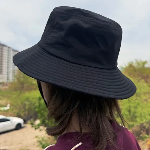 블랙야크 워크웨어 와이드 턱끈 햇모자 블랙 1개