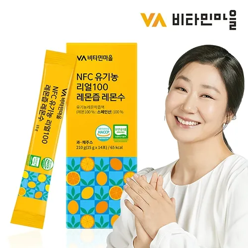 NFC 유기농 리얼100 레몬즙 레몬수 15g 14포 3개
