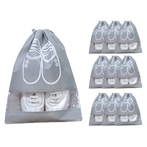 여행용 신발 파우치 주머니 10개 그레이 중형 대형 택1