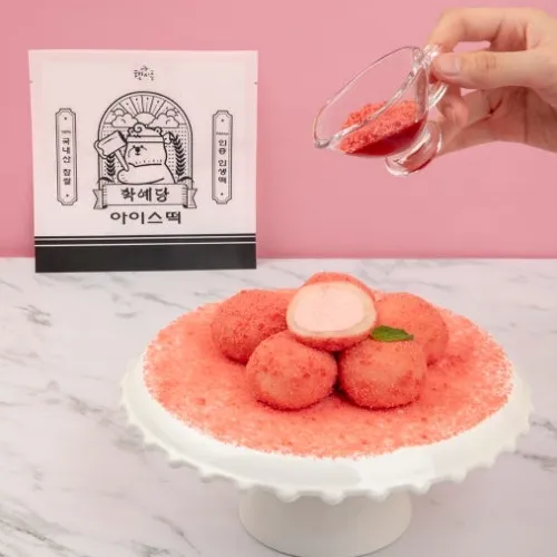 학예당 크림치즈 찰떡 딸기 로투스 옥수수크림 40~50g 4구 1팩