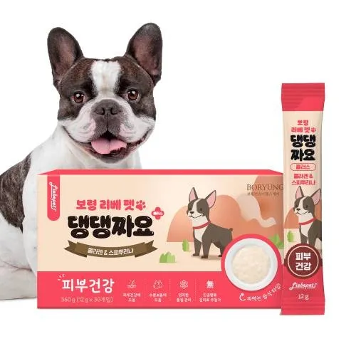리베펫 댕댕짜요 플러스 피부건강 강아지 영양간식 12g*30포입 1박스