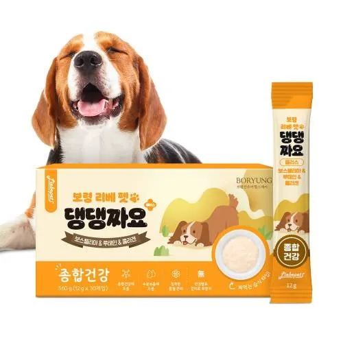 리베펫 댕댕짜요 플러스 종합건강 강아지 영양간식 12g*30포입 1박스