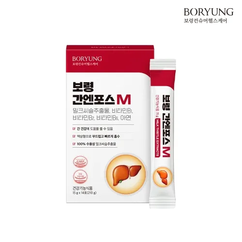 간엔포스M 액상 밀크씨슬 실리마린 간건강 15g 14포입 1박스