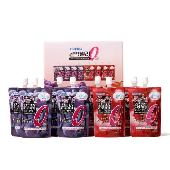 0칼로리 오.리.히로 곤약젤리 2종(거봉/사과) 1.040g(130g*8개) x 4박스 (업체별도 무료배송) (18,900원/무료)