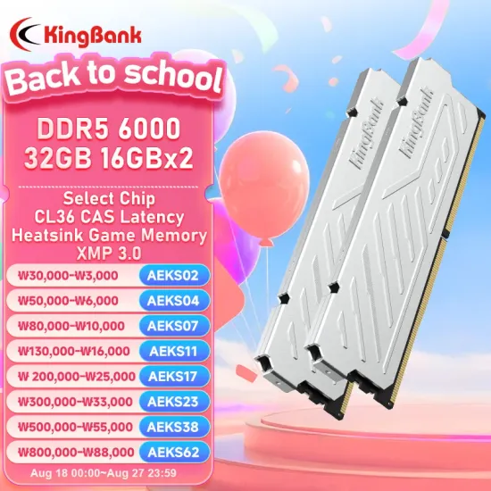 킹뱅크 실버 DDR5 RAM 16GB 6000MHz