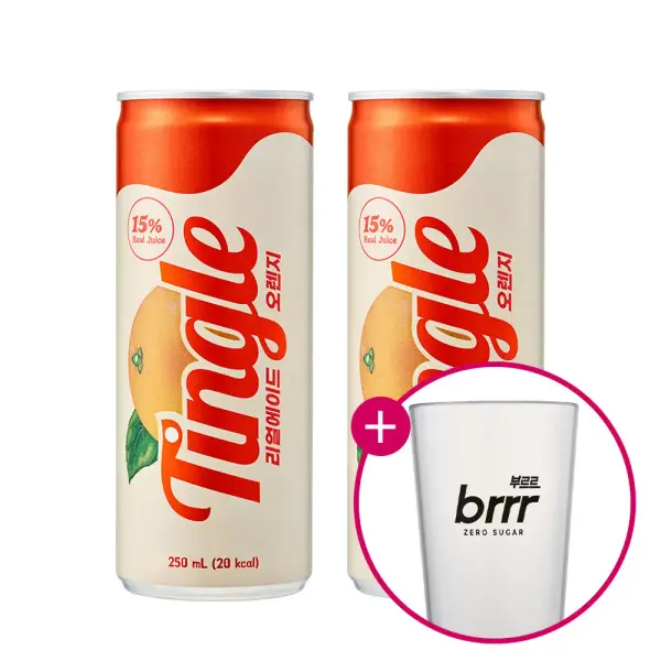 팅글 리얼에이드 오렌지 250ml x 30개 부르르 컵