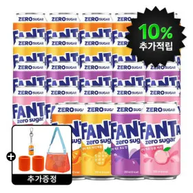 환타 제로 오렌지 파인 포도 피치 350ml 4종 6입 총24캔
