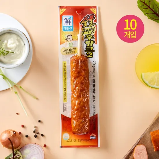 대림선 숯불구이맛 후랑크 70g x 10개