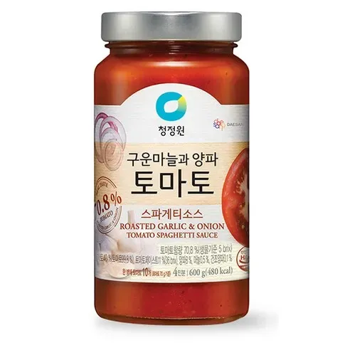 청정원 구운마늘과 양파 토마토 스파게티소스 600g