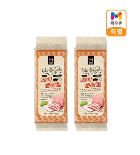 목우촌 사각 통살햄 1.01kg x 2개