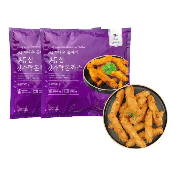 미식연구소 통등심 젓가락 돈까스 1kg (500g X 2개)