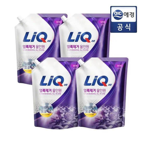 리큐 얼룩제거 올인원 세탁세제 2.1L x 4개