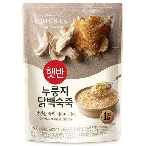 햇반 누룽지닭백숙죽 420g