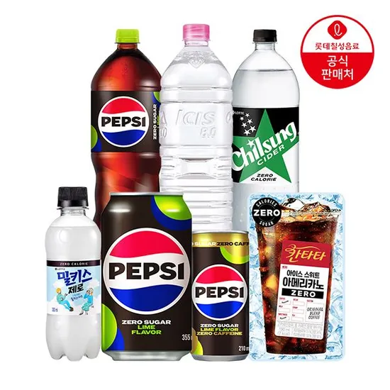 펩시 제로슈거 제로카페인 라임 355ml 48캔