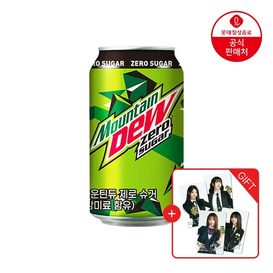 마운틴듀 제로슈거 355ml 24개 QWER 포토카드 1SET