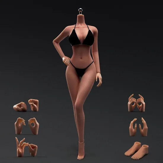 1:6 구릿빛피부 실리콘 바디 피규어