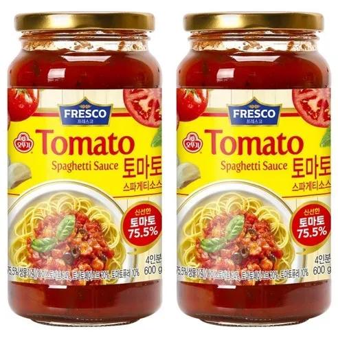 오뚜기 프레스코 토마토 스파게티소스 600g 2개