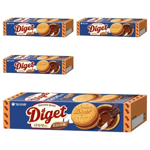 오리온 다이제샌드 초코스프레드 98g 4개