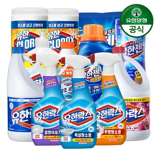 유한락스 욕실청소용 500ml 4개 틸샷 500ml 증정
