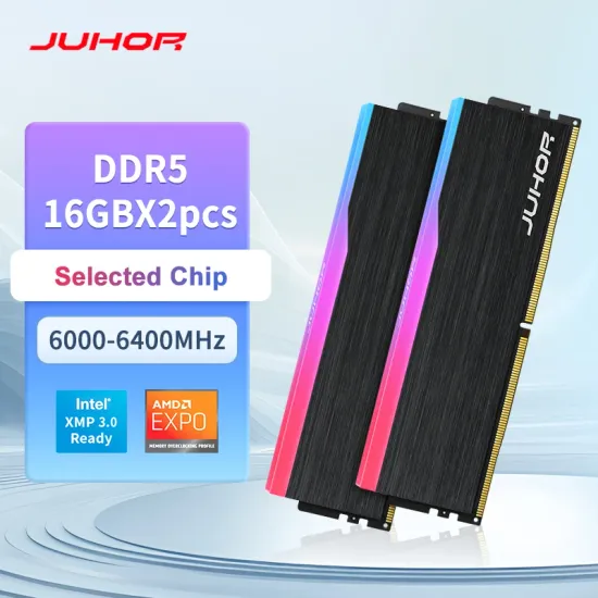 JUHOR 메모리 DDR5 6400MHz 32GB 2x16GB RGB