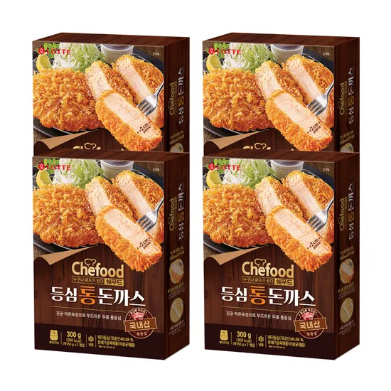 롯데 쉐푸드 등심통돈까스 300g 4개