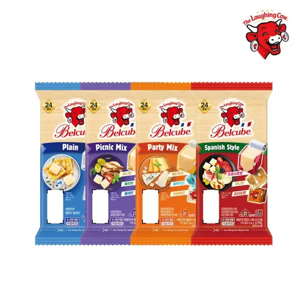 래핑카우 24벨큐브 치즈 4종 세포모션 8큐브 참크래커 총 96큐브