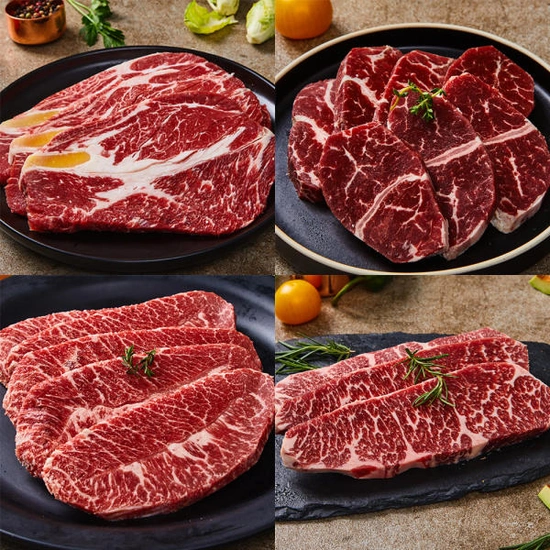 수입 소고기 500g 모음전 (소목등심 부채살 살치살 토시살) ( 10,970원 / 3,500원 )