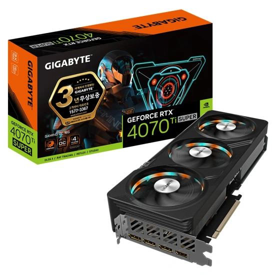 GIGABYTE 지포스 RTX 4070 Ti SUPER Gaming OC D6X 16GB 제이씨현 (1,121,022원 / 무료)