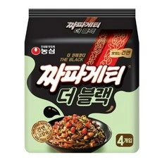 짜파게티 더 블랙 116g, 4개 (4,580원/와우무배)
