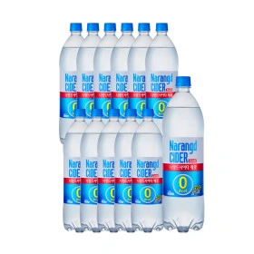 나랑드사이다 제로 1.25L x 12PET (유클 9,450원/무료)