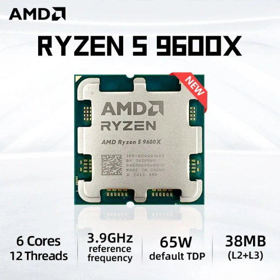 AMD Ryzen 5 9600X 프로세서, 5.4GHz, 6 코어, 12 스레드, 38MB (302,000원/무배)