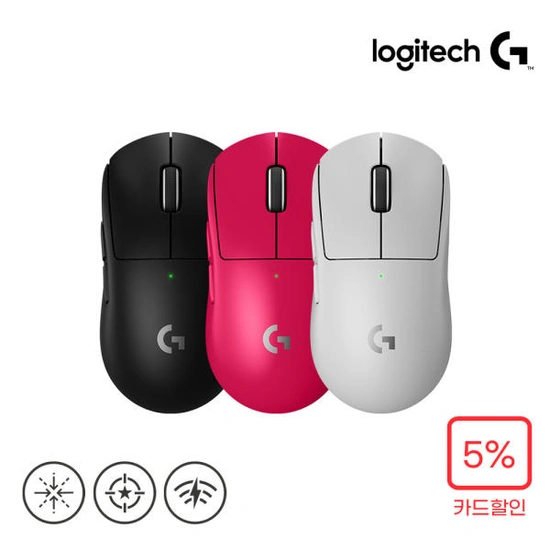 로지텍코리아 로지텍G PRO X Superlight 2 무선 게이밍마우스 + 파우치 (189,050원/무배)