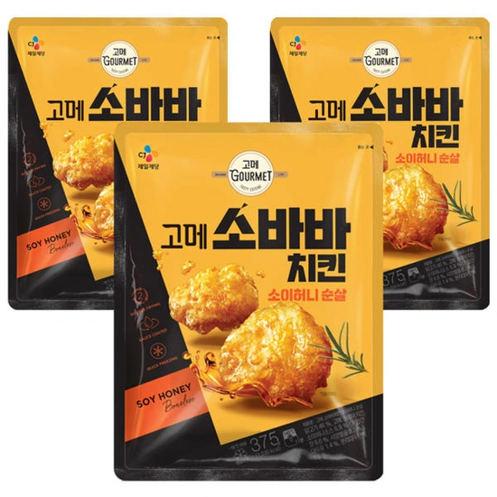 고메 소바바치킨 소이허니 순살, 375g, 3개 ( 19,900원 / 무료 배송 )