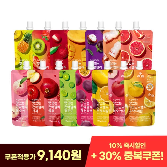 슈가로로 무설탕 맛있는 곤약젤리 10개 (9,140원/무배)