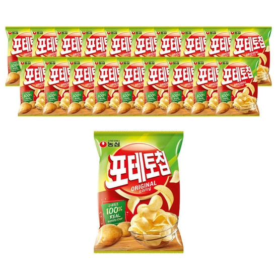 농심 포테토칩 오리지널 60g 20개 (티멤버십 신한 롯데) (17,680원) (무료)