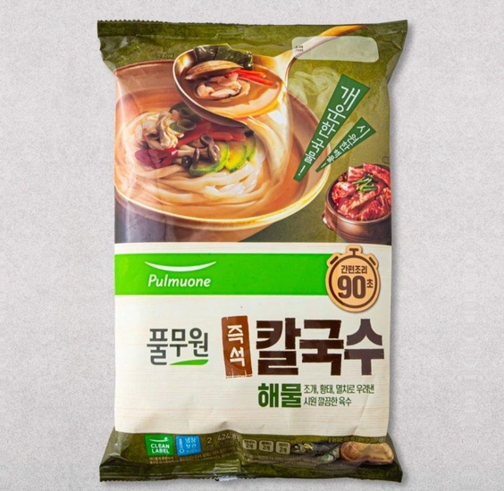 풀무원 즉석 해물 칼국수 2인분, 424.8g, 2개 (7,480원/로켓프레시)