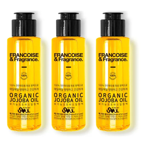 프랑스와즈 유기농 호호바오일 페이스오일 50ml, 3개 (31800/무료)