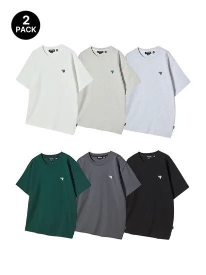 [원더플레이스 GOLA] 2PACK SMALL LOGO T-SHIRT [6 COLOR] (29900/무료)