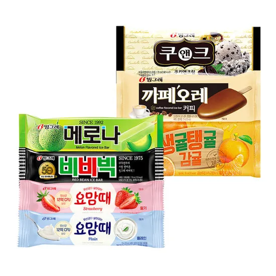 빙그레 바 20 + 20 골라담기 티멤버쉽 (16,370원) (무료)