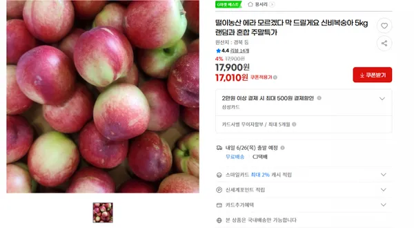 지마켓)떨이농산 에라 모르겠다 막 드릴게요 신비복숭아 5kg 랜덤과 혼합 주말특가