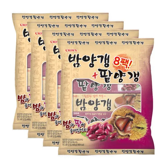 연양갱 8번들(밤양갱+팥양갱) 4팩 총32개 (유클10,740원/무료 배송)