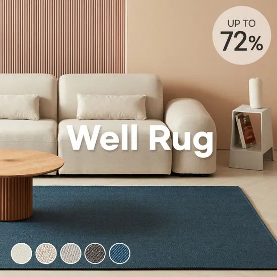 러그 카페트 먼지없는 사이잘룩 여름 워셔블 거실 침실 식탁 사계절 매트 100X150 5종 (20700/무료)