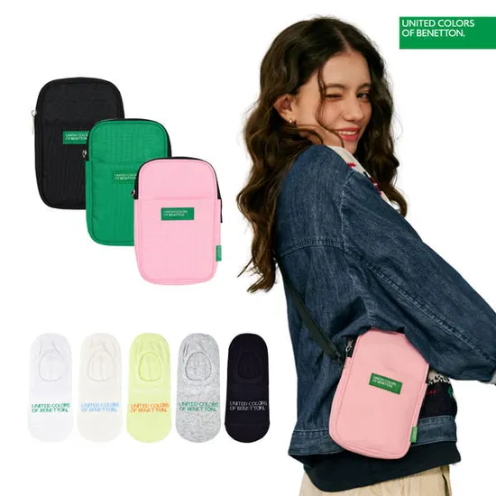 베네통 심플 페이크 삭스 5족