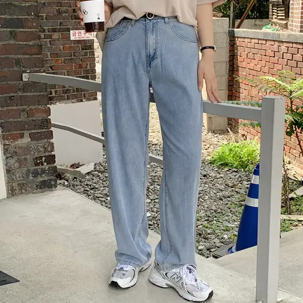 앗차거 히든밴딩 데님 와이드 팬츠 75793 66~4XL